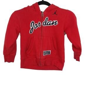 Michael Jordan Child's 4T Zippered Hoodie Red Pockets Hood Air Jordan Collection